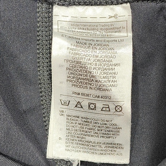 Adidas Leggings Womens M Black Three Stripe Climalite Ankle Yoga Gym Running - Picture 6 of 13